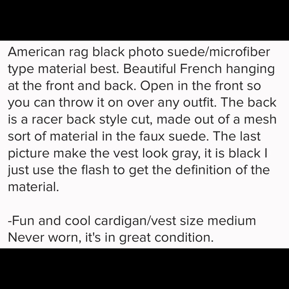 Fringe Suede Cardigan - Picture 5 of 5